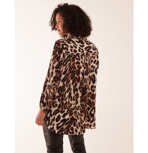 Animal Hi Low Hem Blouse Animal Hi Low Hem Blouse