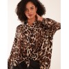 Animal Hi Low Hem Blouse Animal Hi Low Hem Blouse
