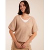 Puff Sleeve V-Neck Knit Top Puff Sleeve V-Neck Knit Top