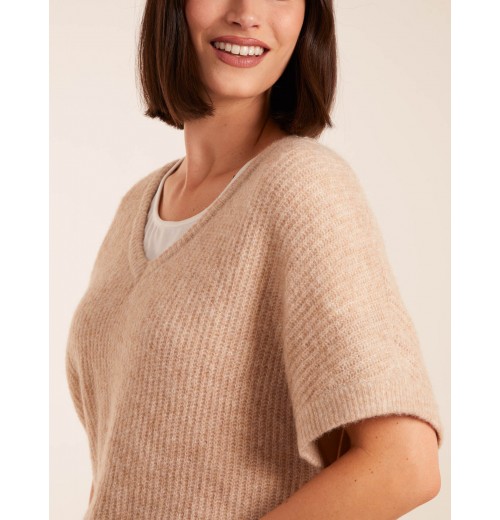 Puff Sleeve V-Neck Knit Top Puff Sleeve V-Neck Knit Top