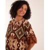 Tribal Print Short Sleeve Dress Tribal Print Short Sleeve Dress