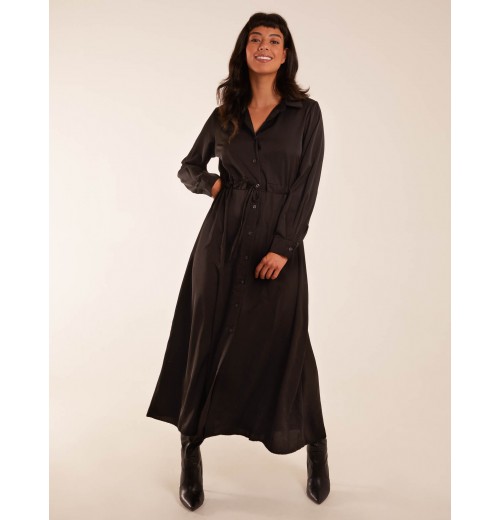 Drawstring Button Through Shirt Maxi Dress Drawstring Button Through Shirt Maxi Dress