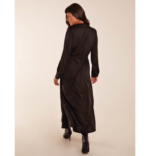 Drawstring Button Through Shirt Maxi Dress Drawstring Button Through Shirt Maxi Dress