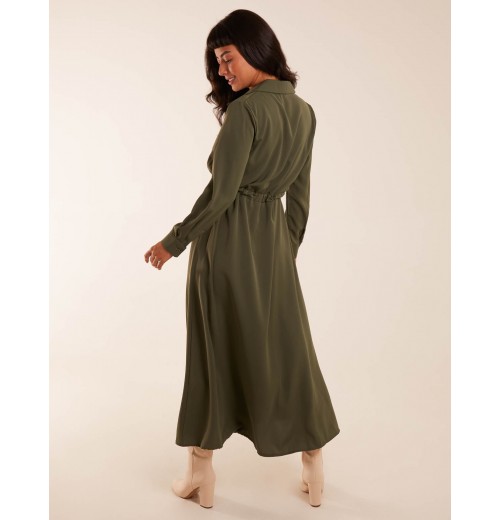 Drawstring Button Through Shirt Maxi Dress Drawstring Button Through Shirt Maxi Dress