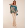 Patchwork Satin Oversized Top Patchwork Satin Oversized Top