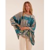 Patchwork Satin Oversized Top Patchwork Satin Oversized Top