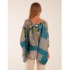 Patchwork Satin Oversized Top Patchwork Satin Oversized Top