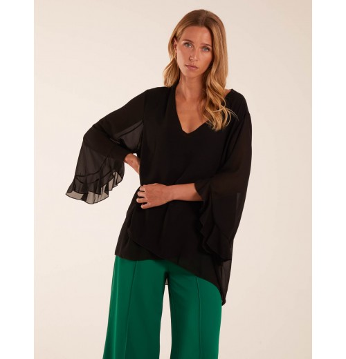 Frill Sleeve V Neck Blouse Frill Sleeve V Neck Blouse