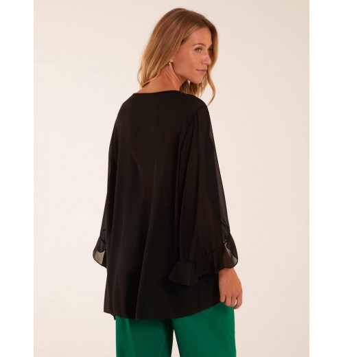 Frill Sleeve V Neck Blouse Frill Sleeve V Neck Blouse