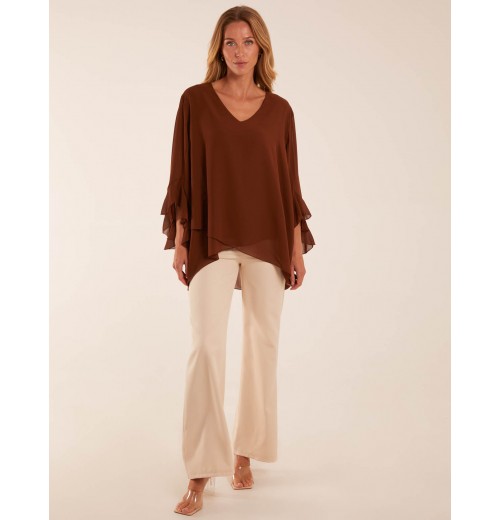 Frill Sleeve V Neck Blouse Frill Sleeve V Neck Blouse