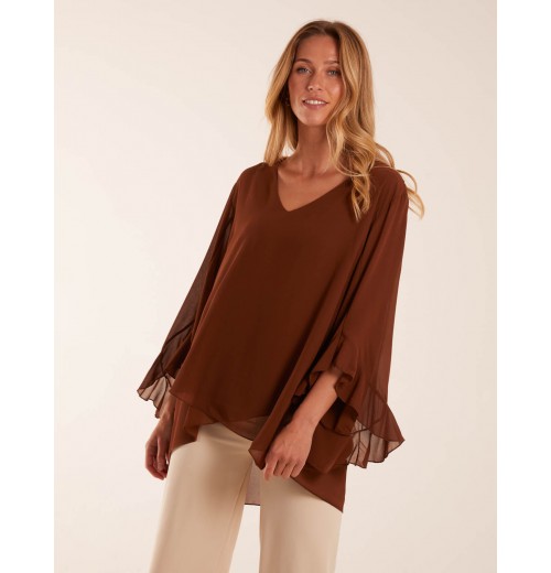 Frill Sleeve V Neck Blouse Frill Sleeve V Neck Blouse