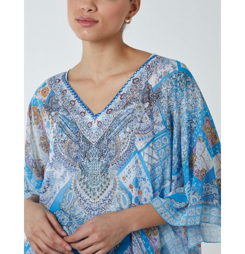 Patchwork Detail Kaftan Top Patchwork Detail Kaftan Top
