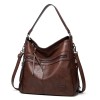 Zip Top Leather Tote Bag Zip Top Leather Tote Bag