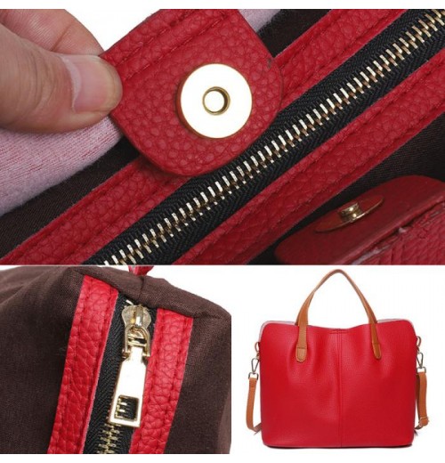 Leather Zip Top Tote Bag Leather Zip Top Tote Bag