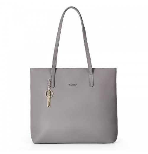 Faux Leather Tote Bag With Zipper Faux Leather Tote Bag With Zipper