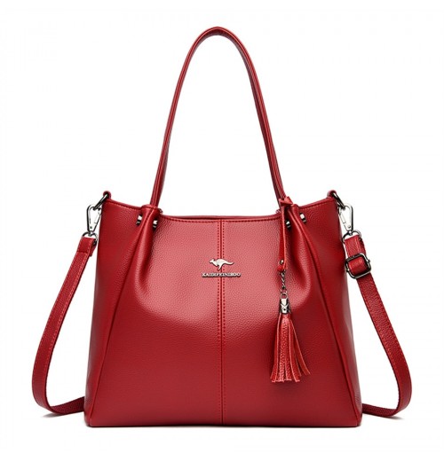 Soft Leather Tote Bag With Zipper Soft Leather Tote Bag With Zipper