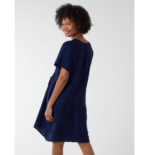 Cocoon Dress With Side Pockets Cocoon Dress With Side Pockets