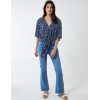 Abstract Spot Tie Front Batwing Top Abstract Spot Tie Front Batwing Top