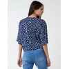 Abstract Spot Tie Front Batwing Top Abstract Spot Tie Front Batwing Top