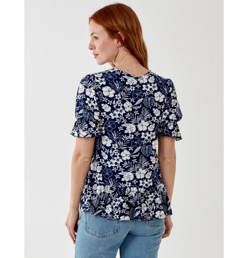 Pure Vanilla Button Front Longline Top Pure Vanilla Button Front Longline Top
