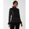 Gold Dots Pleated Frill Shirt Gold Dots Pleated Frill Shirt
