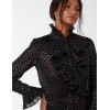 Gold Dots Pleated Frill Shirt Gold Dots Pleated Frill Shirt