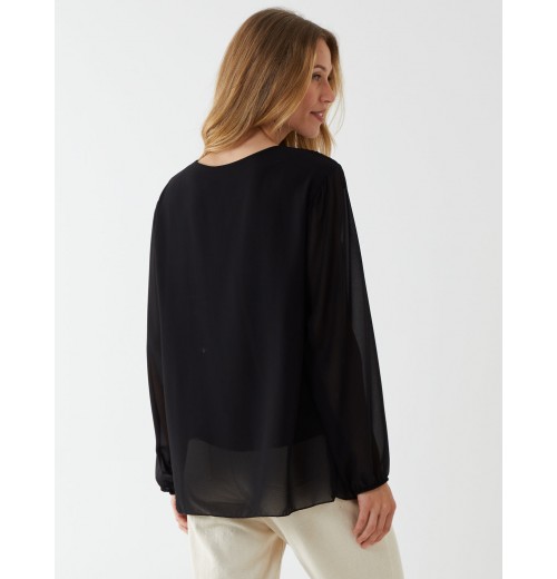 Long Sleeve Pleated Top Long Sleeve Pleated Top