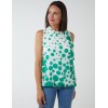 Sleeveless Polka Dot Top With Tie Neck Sleeveless Polka Dot Top With Tie Neck