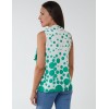 Sleeveless Polka Dot Top With Tie Neck Sleeveless Polka Dot Top With Tie Neck