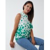 Sleeveless Polka Dot Top With Tie Neck Sleeveless Polka Dot Top With Tie Neck