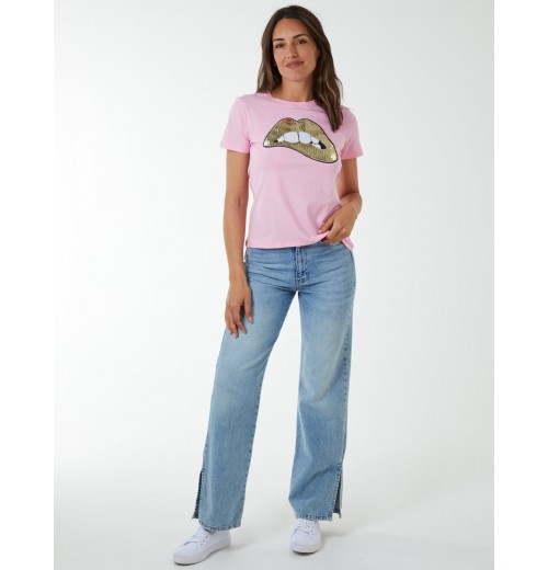 Sequin Lip Bite T-Shirt Sequin Lip Bite T-Shirt