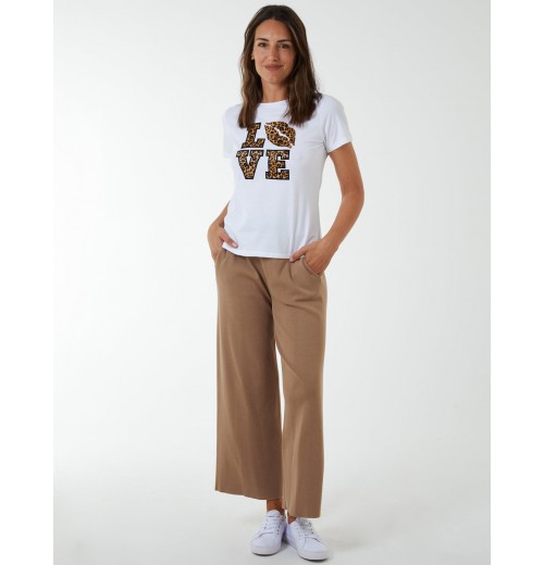 Leopard Print 'Love' Lips T-Shirt Leopard Print 'Love' Lips T-Shirt