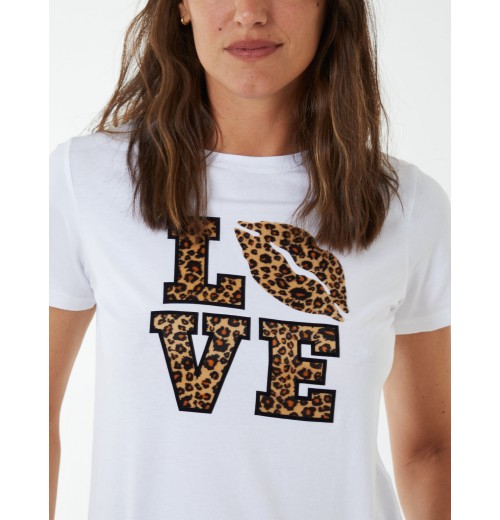 Leopard Print 'Love' Lips T-Shirt Leopard Print 'Love' Lips T-Shirt