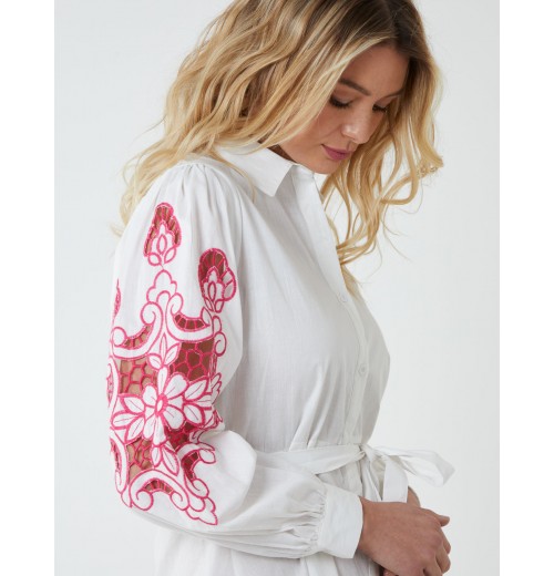 Embroidery Sleeve Cut Out Tunic Embroidery Sleeve Cut Out Tunic