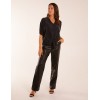 Sparkly V Neck Tie Front Top Sparkly V Neck Tie Front Top