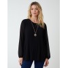 Necklace Pleated Chiffon Top Necklace Pleated Chiffon Top