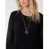 Necklace Pleated Chiffon Top Necklace Pleated Chiffon Top