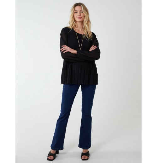 Necklace Pleated Chiffon Top Necklace Pleated Chiffon Top