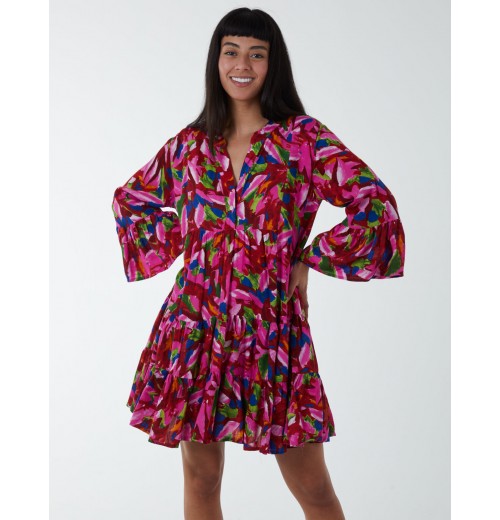 Tunic Tiered Smock Mini Dress Tunic Tiered Smock Mini Dress
