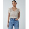 Crochet Frill Detail Vest Crochet Frill Detail Vest