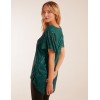 Angel Sleeve V Neck Sequin Top Angel Sleeve V Neck Sequin Top