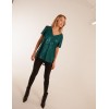 Angel Sleeve V Neck Sequin Top Angel Sleeve V Neck Sequin Top