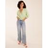Elasticated Sleeve Wrap Front Elastic Hem Top Elasticated Sleeve Wrap Front Elastic Hem Top
