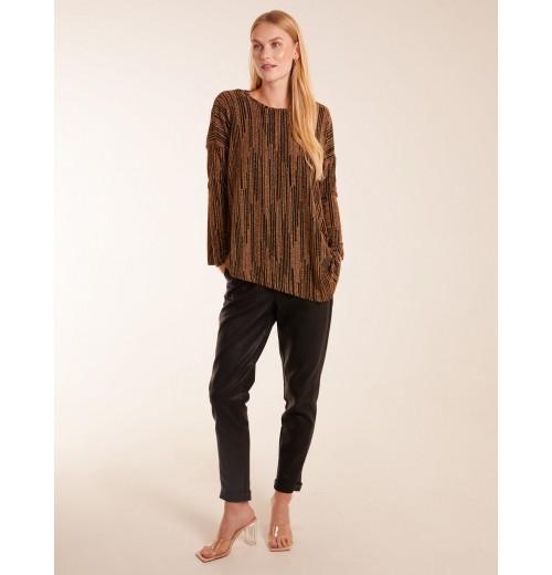 Asymmetric Batwing Lurex Top Asymmetric Batwing Lurex Top
