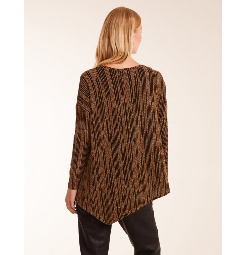Asymmetric Batwing Lurex Top Asymmetric Batwing Lurex Top
