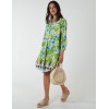 Floral Border Print V Neck Tunic Dress Floral Border Print V Neck Tunic Dress