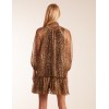 Leopard Print Pussy Bow Frill Shirt Dress Leopard Print Pussy Bow Frill Shirt Dress