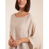 Oversized Satin Hem Top Oversized Satin Hem Top