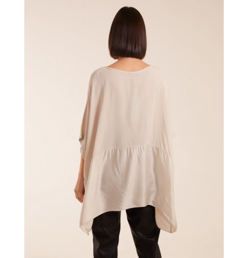 Oversized Satin Hem Top Oversized Satin Hem Top