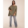 Oversized Satin Hem Top Oversized Satin Hem Top